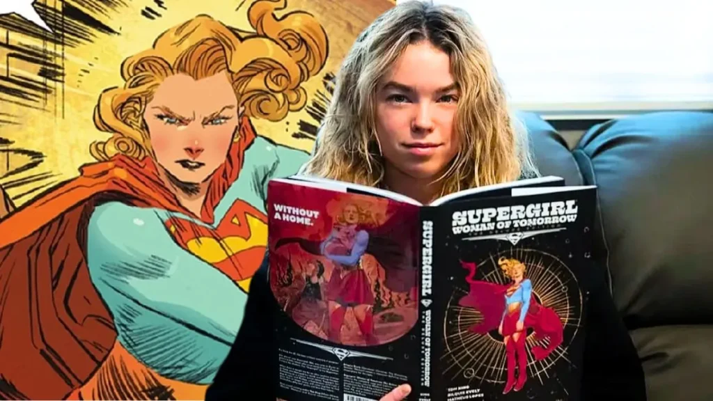 Milly Alcock nos bastidores de Supergirl