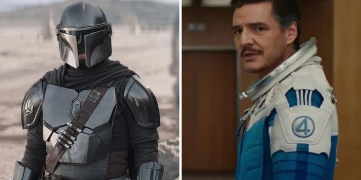 Pedro Pascal em Mandalorian e Quarteto Fantástico