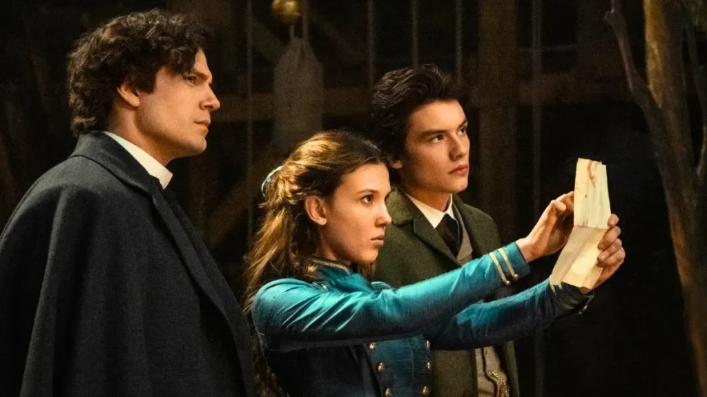 Henry Cavill e Millie Bobby Brown Enola Holmes 3