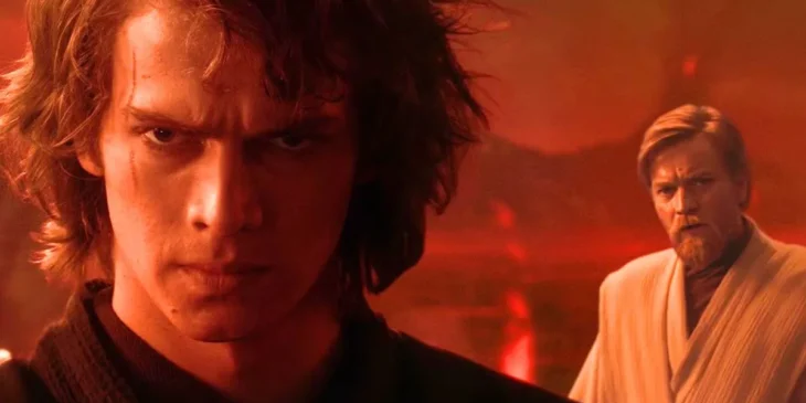 Anakin e Obi-Wan em Star Wars A Vingança dos Sith
