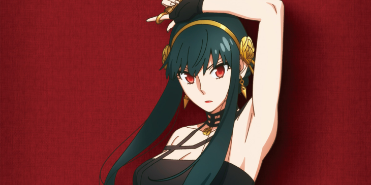 Yor em arte promocional individual de personagem da 3ª temporada de SPY x FAMILY
