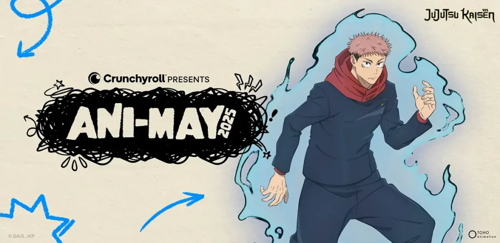 Yuji Itadori, de Jujutsu Kaisen, em imagem promocional do Ani-May
