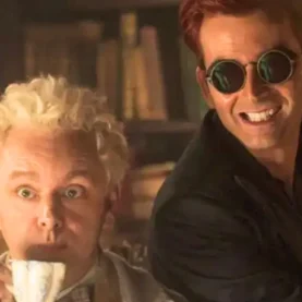David Tennant e Michael Sheen em Good Omens
