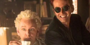 David Tennant e Michael Sheen em Good Omens