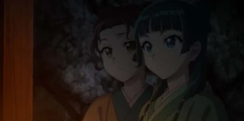 Maomao e Shisui são capturadas em cena do Episódio 41 de Diários de uma Apotecária