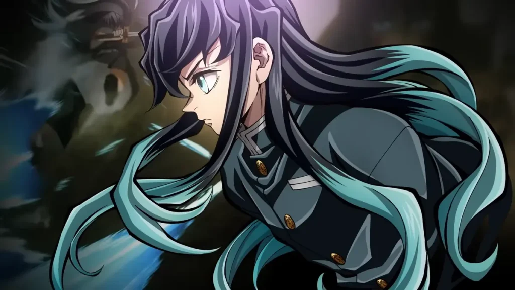 Muichiro Tokito no vídeo promocional de Demon Slayer: Castelo Infinito