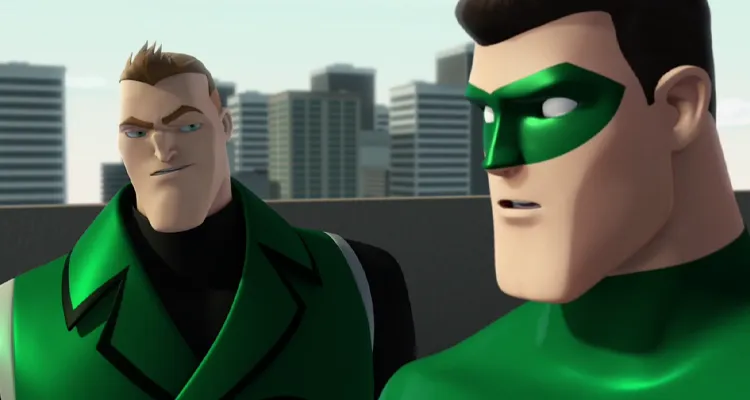 Guy Gardner e Hal Jordan em Lanterna Verde: A Série Animada