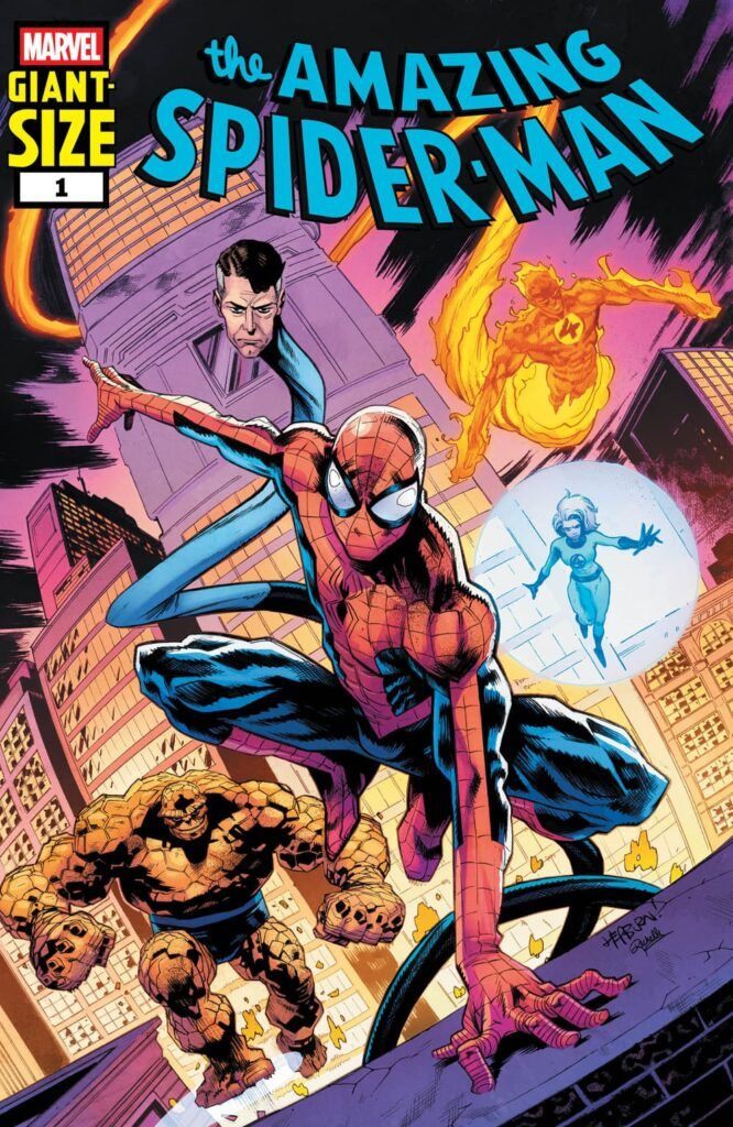 Homem-Aranha e o Quarteto Fantástico em ação