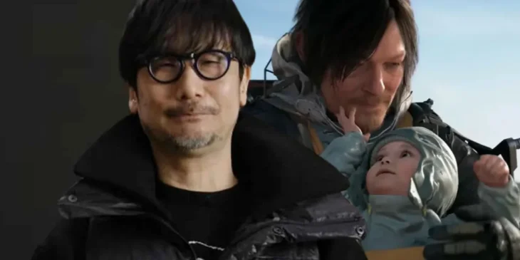 Hideo Kojima e personagem de Death Stranding 2