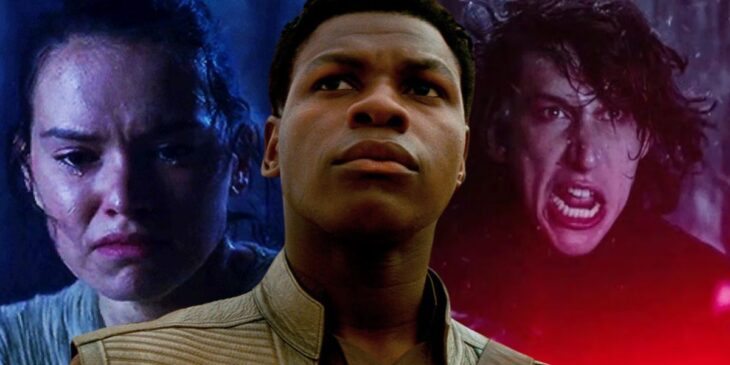 John Boyega, Rey e Kylo Ren em Star Wars