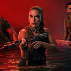 Scarlett Johansson, Jonathan Bailey e Mahershala Ali em Jurassic World Recomeço