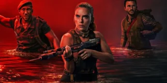 Scarlett Johansson, Jonathan Bailey e Mahershala Ali em Jurassic World Recomeço