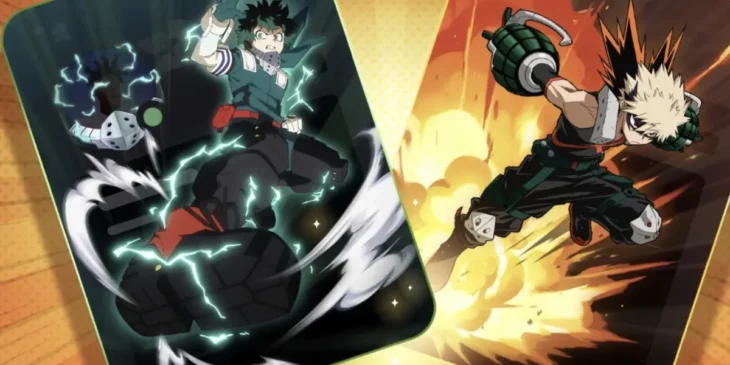 Deku e Bakugo em coleção de My Hero Academia para o Discord