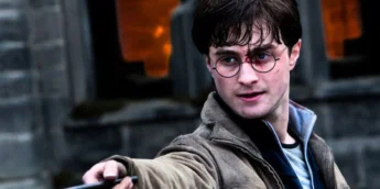 Daniel Radcliffe como Harry Potter em filmes da saga