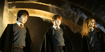 Harry Potter, Ron e Hermione em Hogwarts