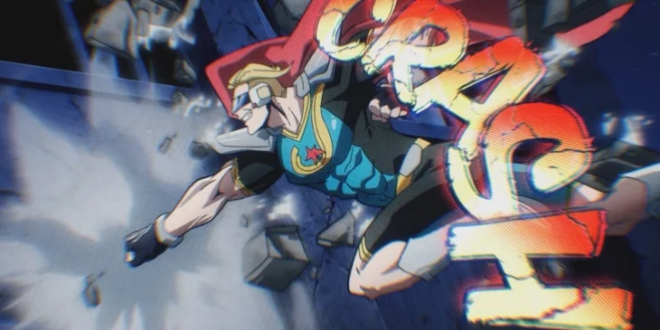 Captain Celebrity em ação em cena do Episódio 8 de My Hero Academia: Vigilantes