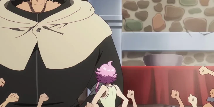 Kuma sendo celebrado próximo a Ginny em cena do Episódio 1.131 de One Piece