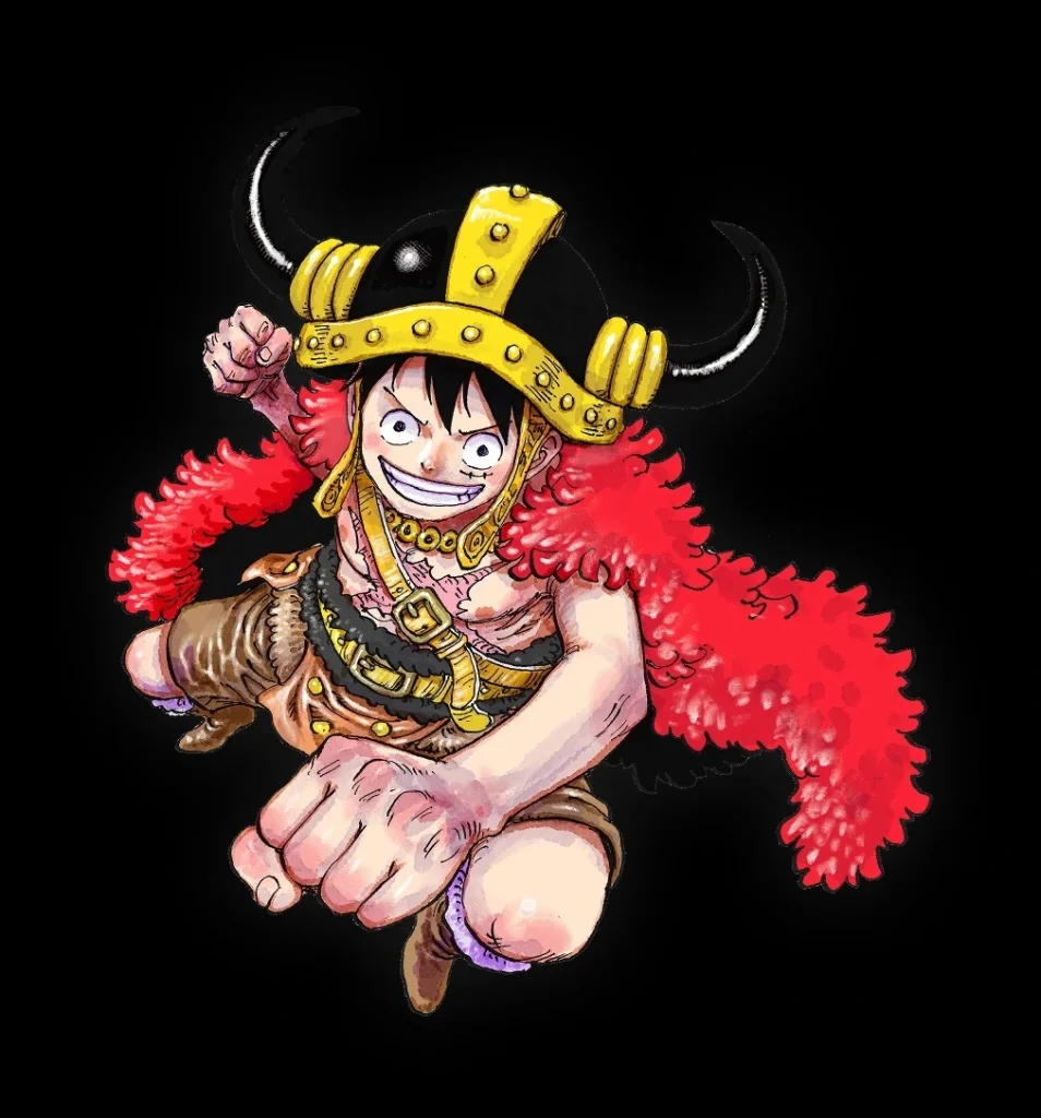 Luffy com visual de viking no Arco Elbaf