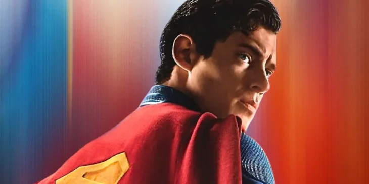 David Corenswet com uniforme do Superman