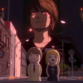 Avatares de Rem e Naomi Misora na Equipe Kira no jogo Death Note: Killer Within