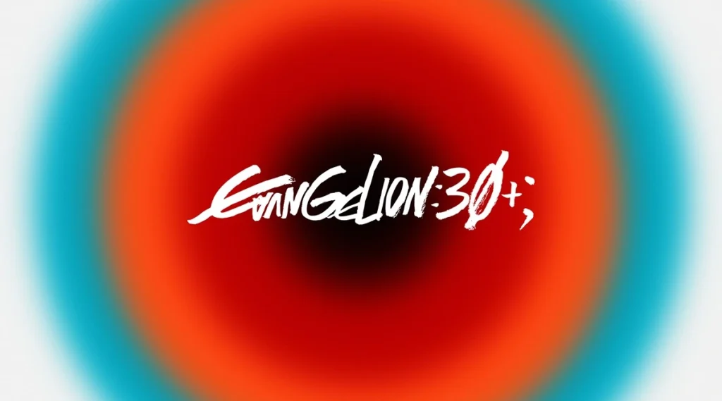 Logo do festival de 30º aniversário de Evangelion criado por Hideaki Anno