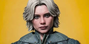 Florence Pugh como Yelena Beleova em colecionável da Hot Toys de Thunderbolts