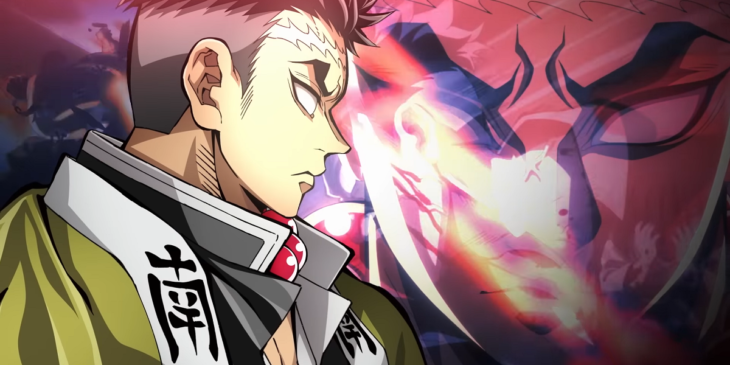 Gyomei Himejima em vídeo promocional de Demon Slayer: Castelo Infinito