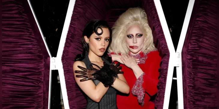 Jenna Ortega, de Wandinha, e Lady Gaga