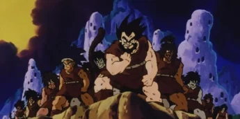 Saiyajins em cena do episódio de Dragon Ball Z, 