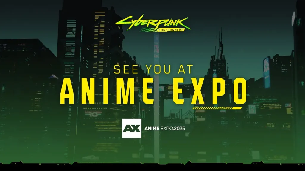 Anúncio de Cyberpunk: Mercenários na Anime Expo