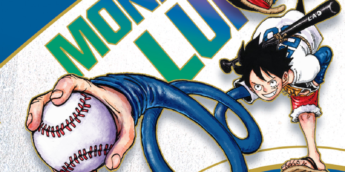 Arte de Luffy ilustrada por Eiichiro Oda para colaboração de One Piece com o Los Angeles Dodgers