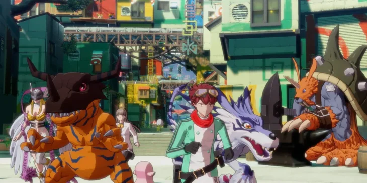 Cena do jogo Digimon Story: Time Stranger