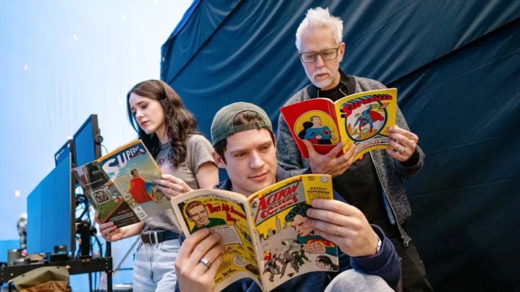 James Gunn e o elenco de Superman