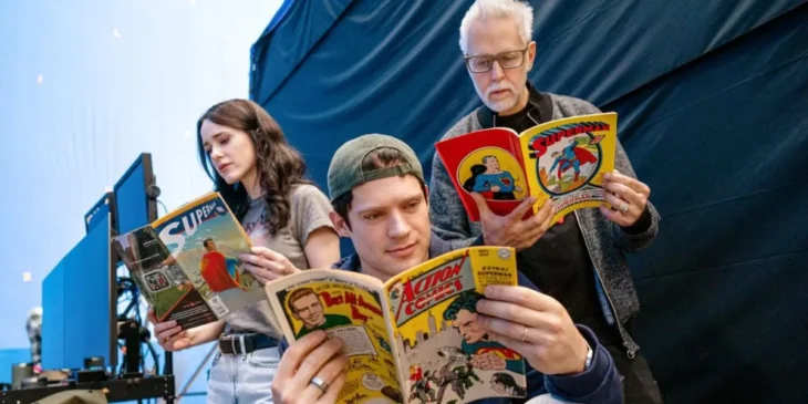 James Gunn e o elenco de Superman