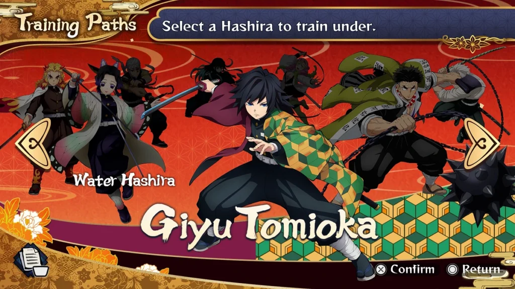 Training Paths em Demon Slayer: The Hinokami Chronicles 2