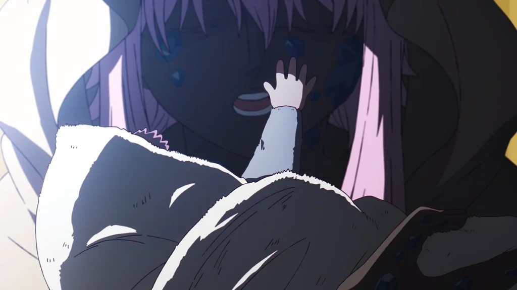 Ginny e seu bebê em cena do Episódio 1.132 de One Piece
