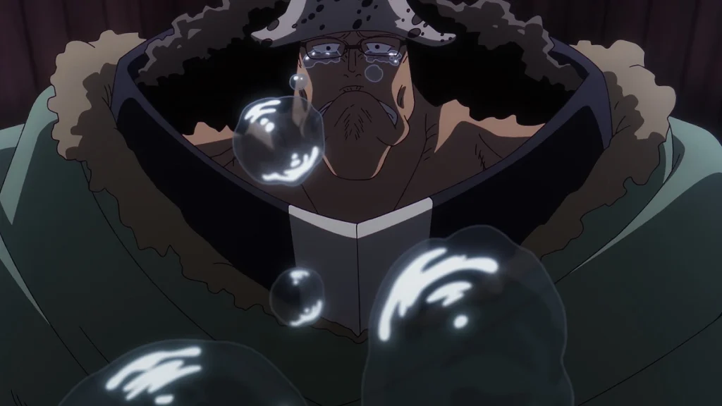 Kuma chorando em cena do Episódio 1.132 de One Piece