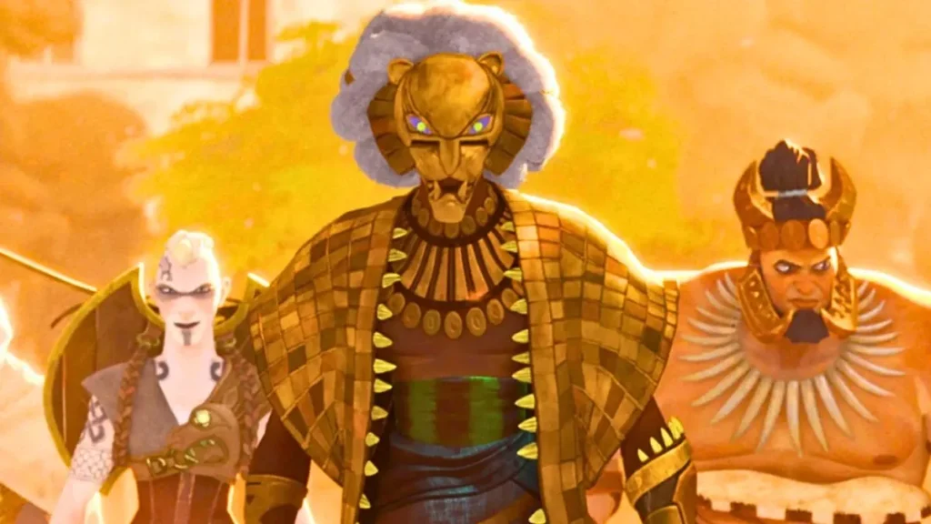 Antigos guerreiros Wakandanos em Eyes of Wakanda