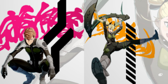 Artes promocionais de Iharu Furuhashi e Kikoru Shinomiya para Kaiju No. 8 THE GAME