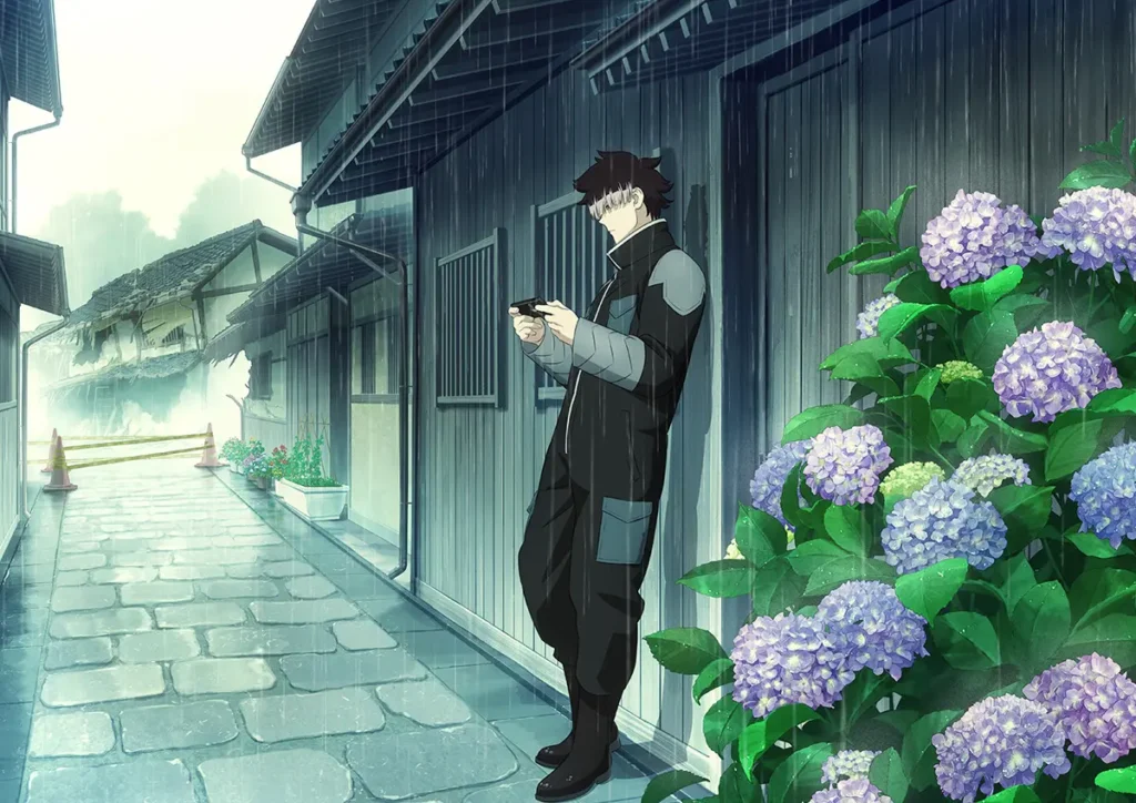 12ª arte promocional da série "Kaiju Hyakkei" , destacando Gen Narumi