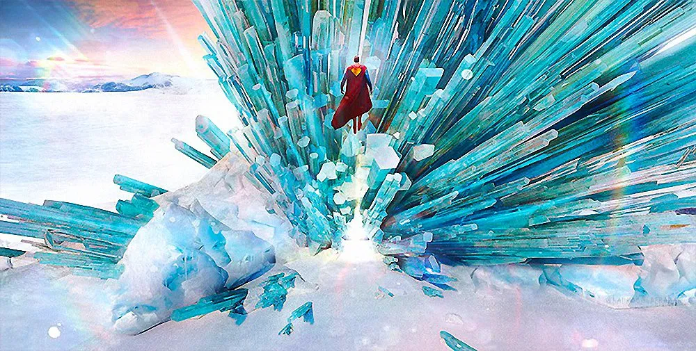 Arte conceitual da Fortaleza da Solidão, de Superman