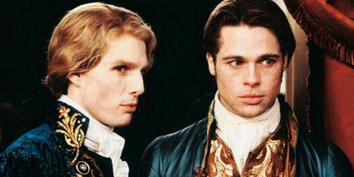 Tom Cruise e Brad Pitt em Entrevista com o Vampiro