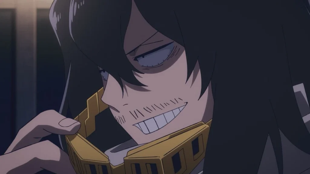 Aizawa em cena do Episódio 11 de My Hero Academia: Vigilantes