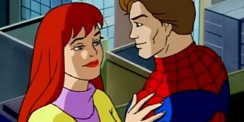 Mary Jane e Homem-Aranha em clássica série animada