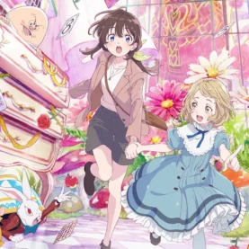 Rise e Alice em novo pôster do filme em anime de Alice no País das Maravilhas