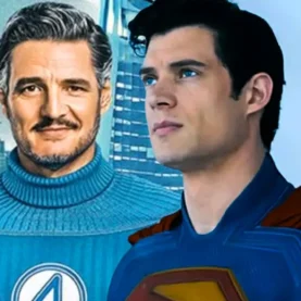 David Corenswet e Pedro Pascal de Superman e Quarteto Fantástico