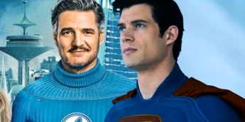 David Corenswet e Pedro Pascal de Superman e Quarteto Fantástico