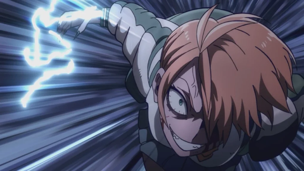 Hachisuka em cena do Episódio 12 de My Hero Academia: Vigilantes
