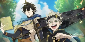 Yuno e Asta em imagem promocional do jogo Black Clover M: Rise of the Wizard King