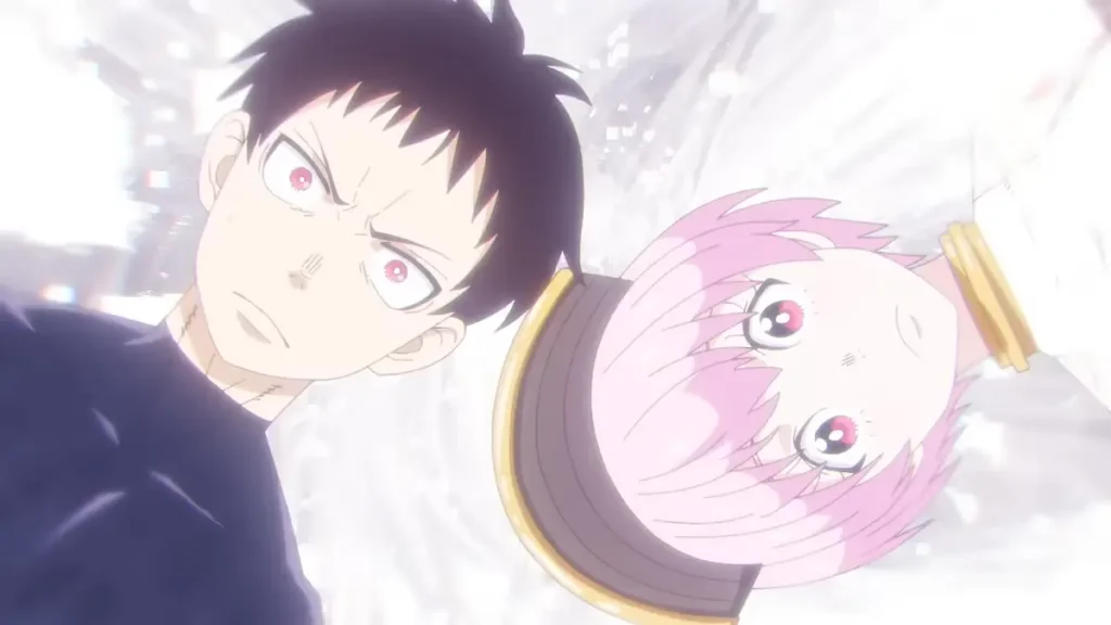 Shinra Kusakabe e Inca Kasugatani na temporada final de Fire Force